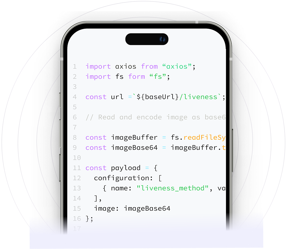 For developers identity verification mockup